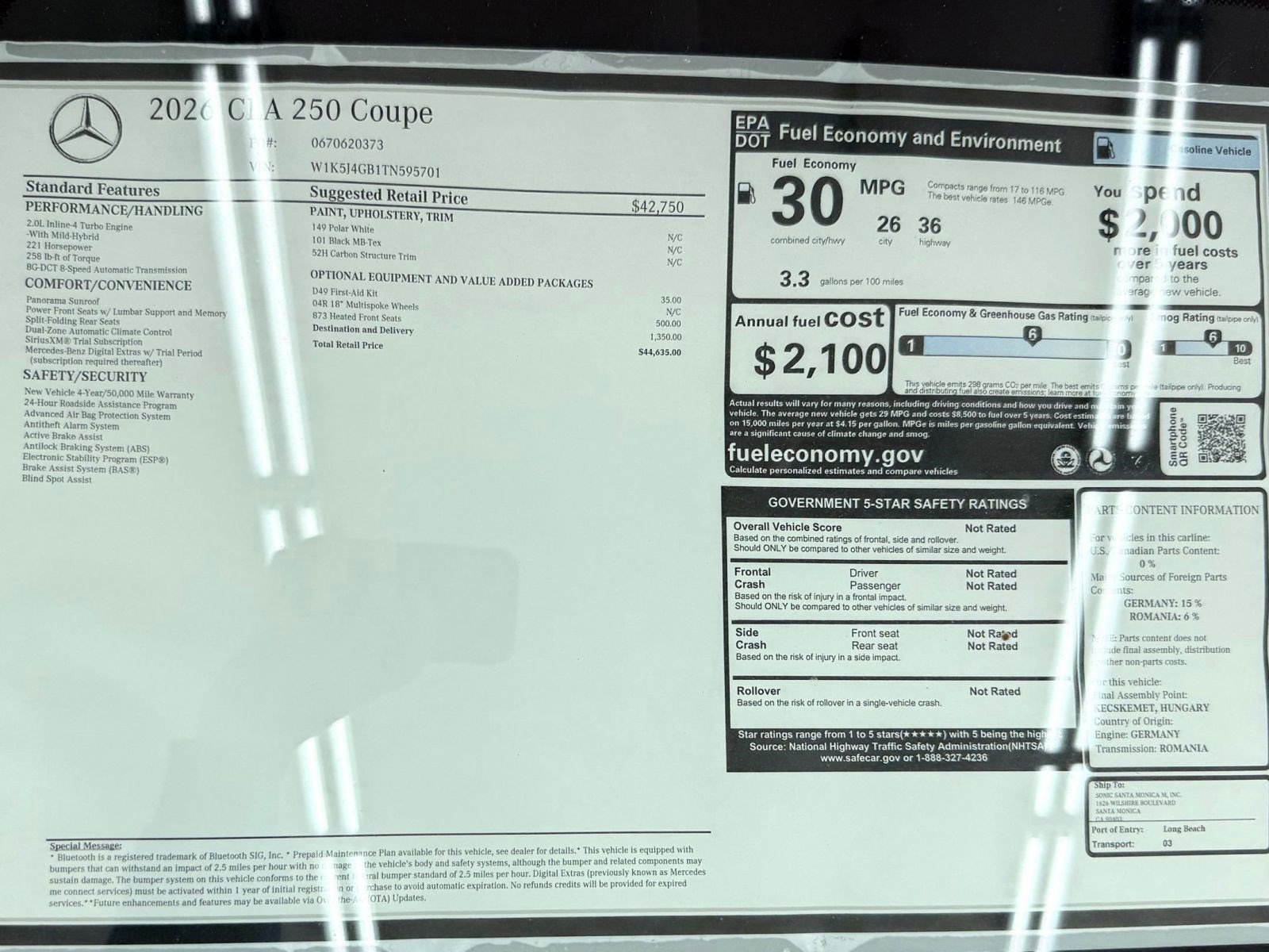 New 2026 Mercedes-Benz CLA 250 image 33