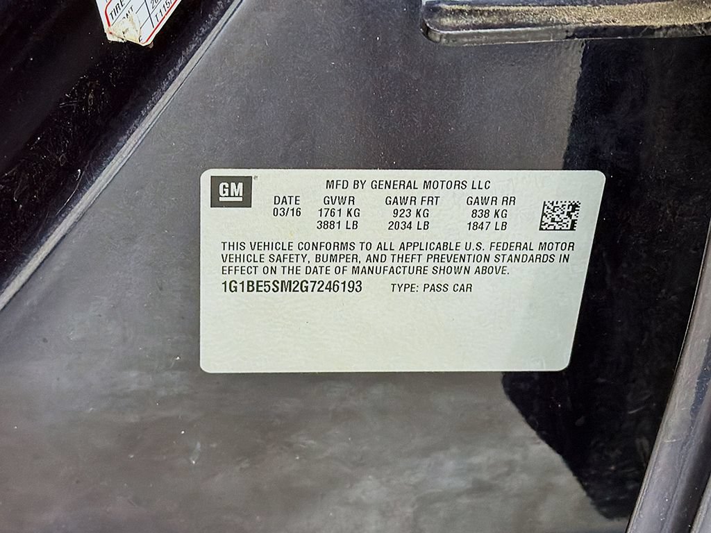 Used 2016 Chevrolet Cruze LT w/ Sun And Sound Package FWD image 39