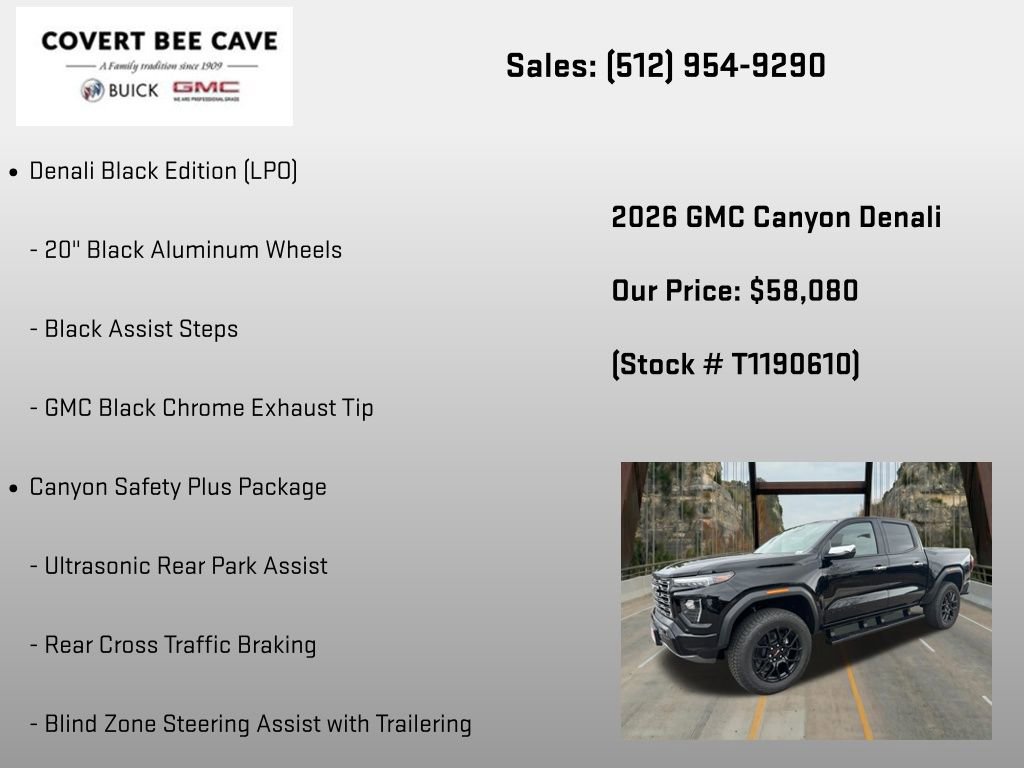 New 2026 GMC Canyon Denali w/ LPO, Denali Black Edition AWD/4WD image 36
