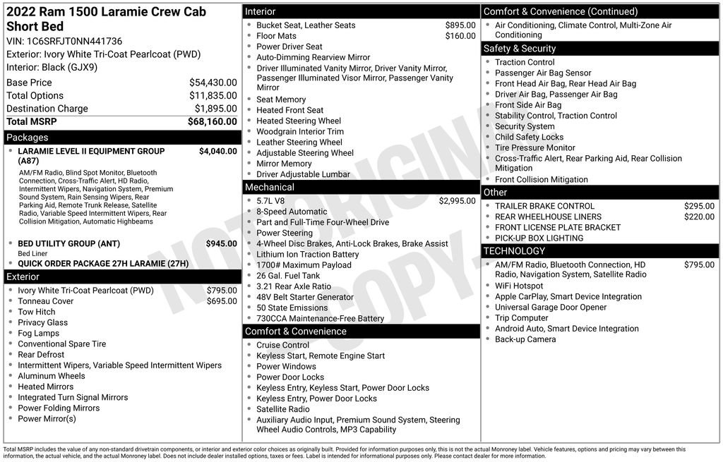 Used 2022 RAM 1500 Laramie AWD/4WD image 3
