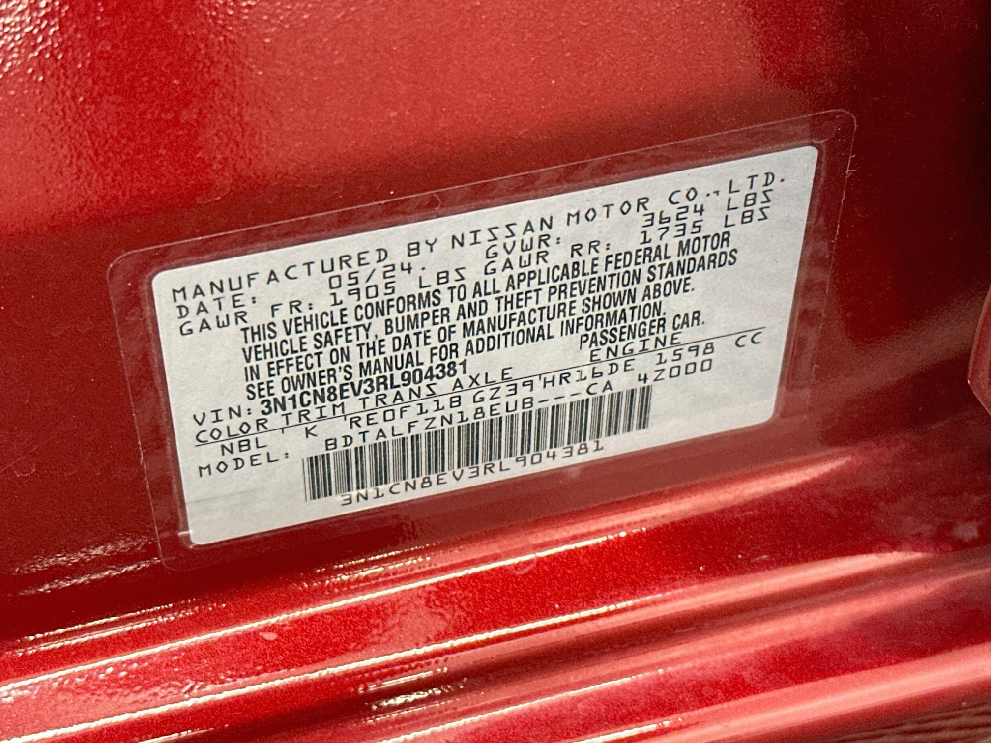 Used 2024 Nissan Versa SV FWD image 12
