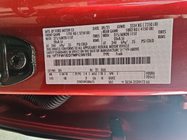 Used 2021 Ford F150 XLT w/ Equipment Group 302A High AWD/4WD image 36