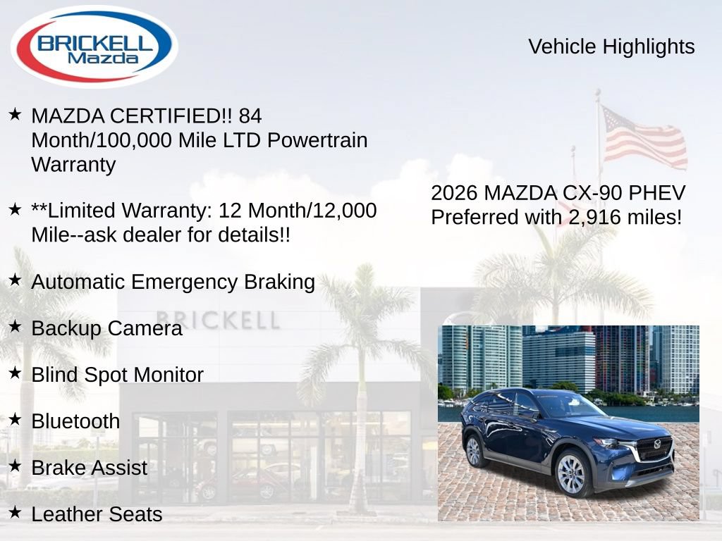Used 2026 MAZDA CX-90 Plug-In Hybrid w/ Preferred AWD/4WD image 17