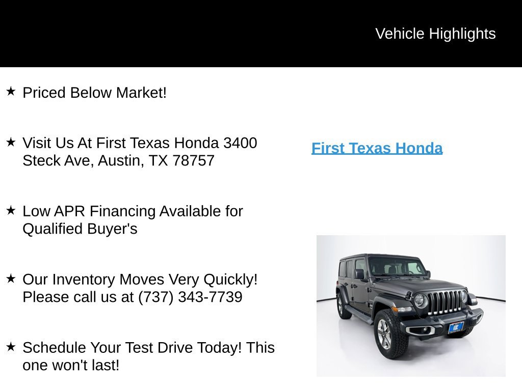 Used 2018 Jeep Wrangler Unlimited Sahara AWD/4WD image 10