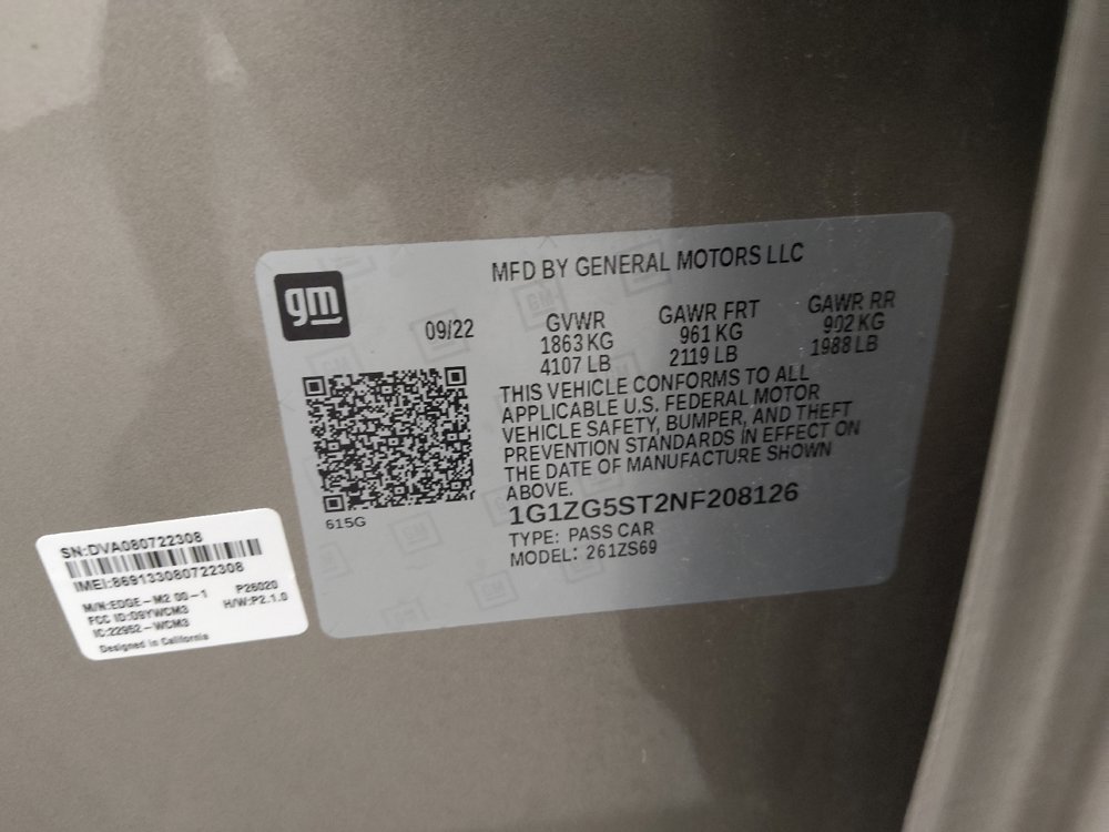 Used 2022 Chevrolet Malibu RS w/ LPO, Floor Liner Package FWD image 33