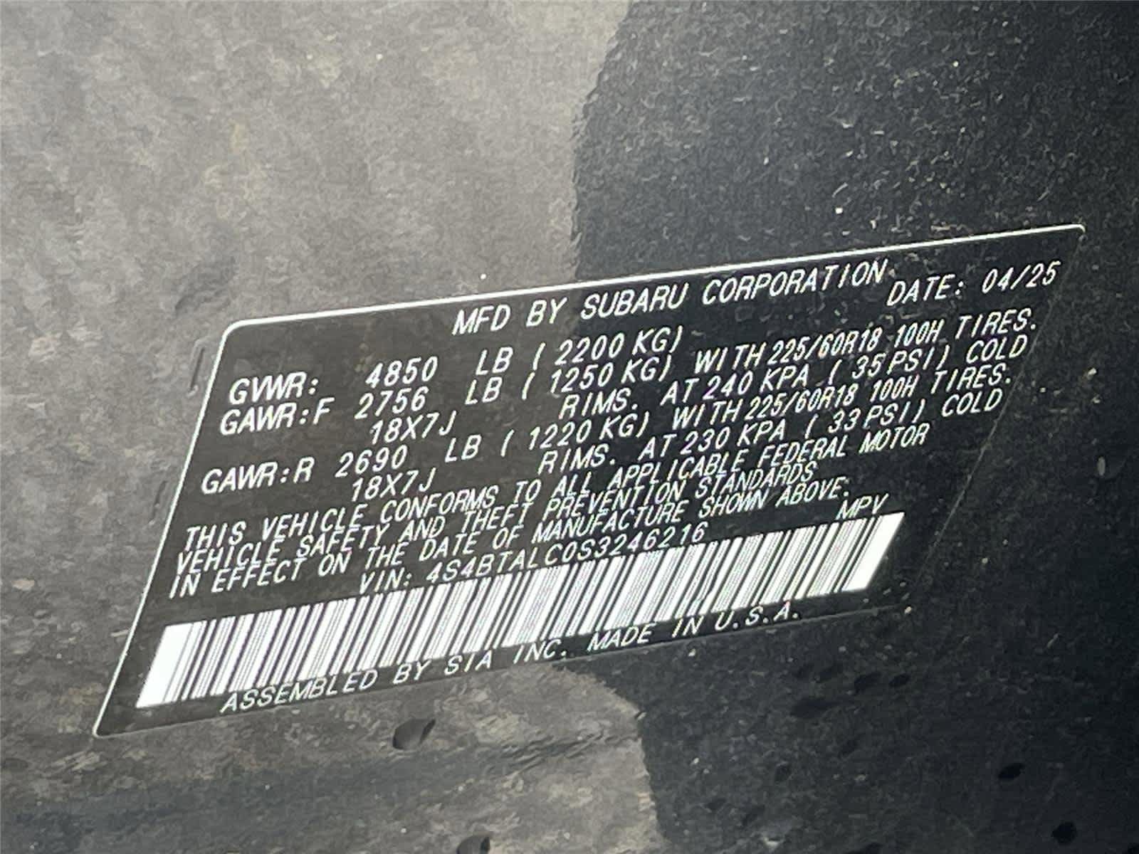 Certified 2025 Subaru Outback Onyx Edition AWD/4WD image 33