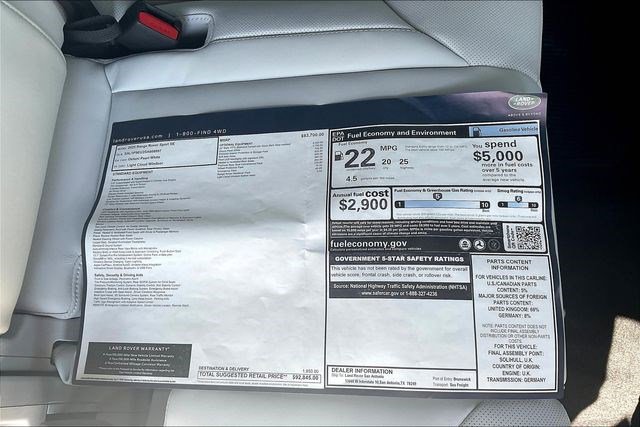New 2025 Land Rover Range Rover Sport SE image 16