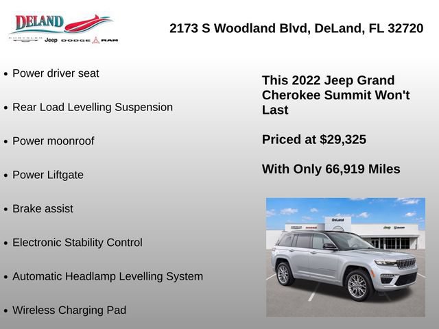 Used 2022 Jeep Grand Cherokee Summit w/ Trailer Tow Prep Group (B) RWD image 15