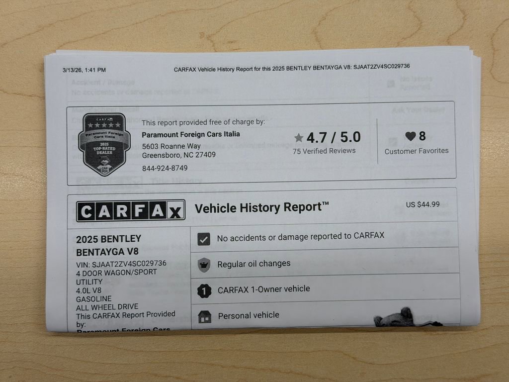 Certified 2025 Bentley Bentayga AWD/4WD image 41