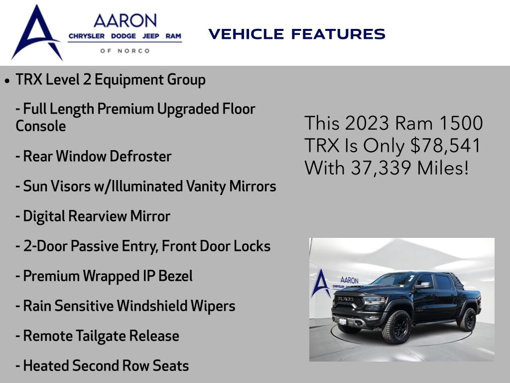 Used 2023 RAM 1500 TRX w/ TRX Level 2 Equipment Group AWD/4WD image 9