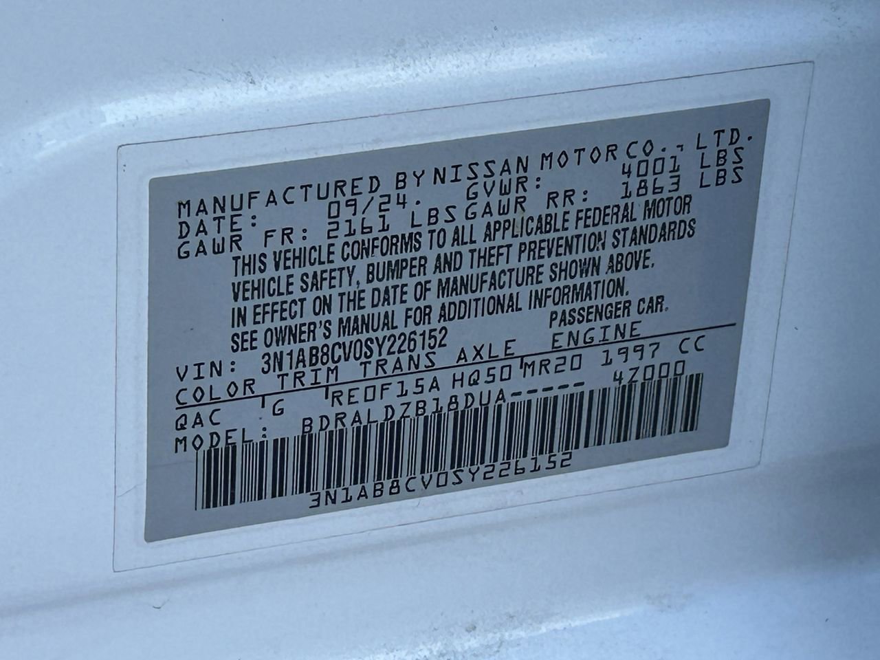 Certified 2025 Nissan Sentra SV image 13