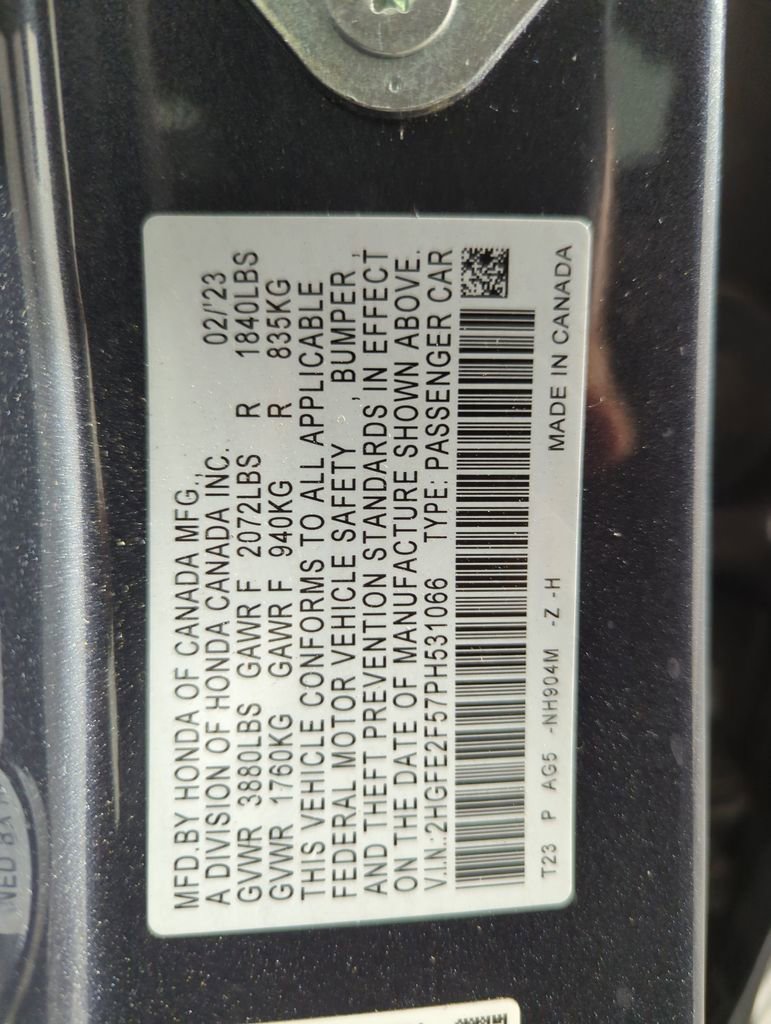 Certified 2023 Honda Civic Sport image 24