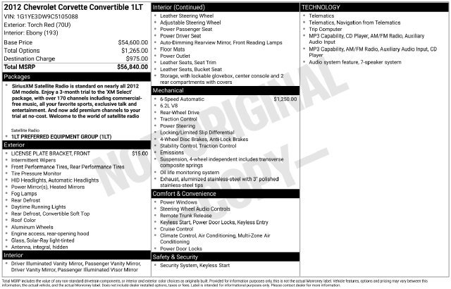 Used 2012 Chevrolet Corvette Convertible RWD image 4