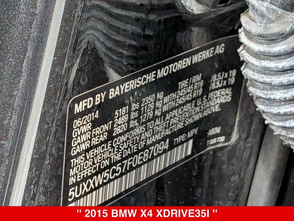 Used 2015 BMW X4 xDrive35i AWD/4WD image 38