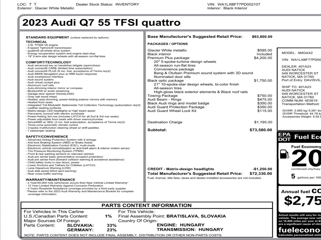 Used 2023 Audi Q7 3.0T Premium Plus w/ Premium Plus Package image 22