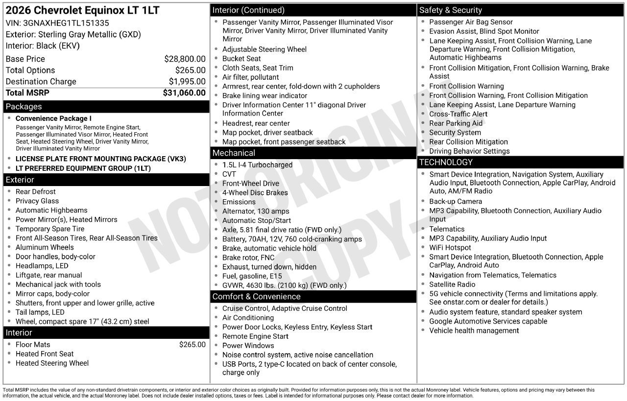 Certified 2026 Chevrolet Equinox LT FWD image 29