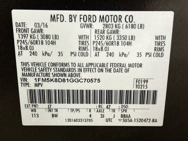 Used 2016 Ford Explorer XLT w/ Equipment Group 202A image 35