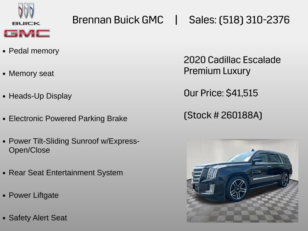 Certified 2020 Cadillac Escalade Premium Luxury AWD/4WD image 18