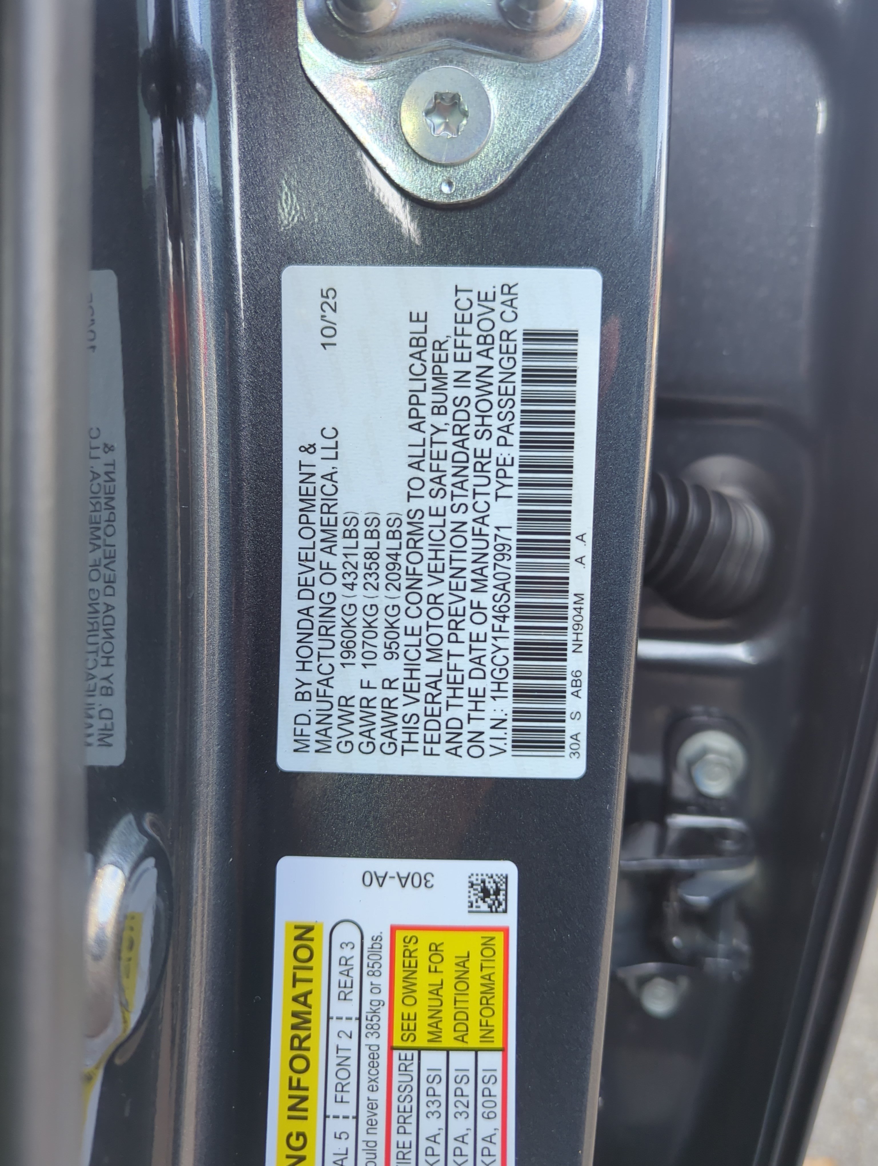 Certified 2025 Honda Accord SE image 31