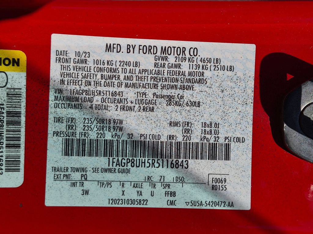 Certified 2024 Ford Mustang Premium RWD image 29