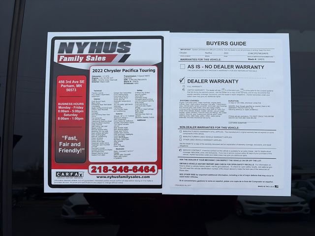 Used 2022 Chrysler Pacifica Touring AWD/4WD image 53