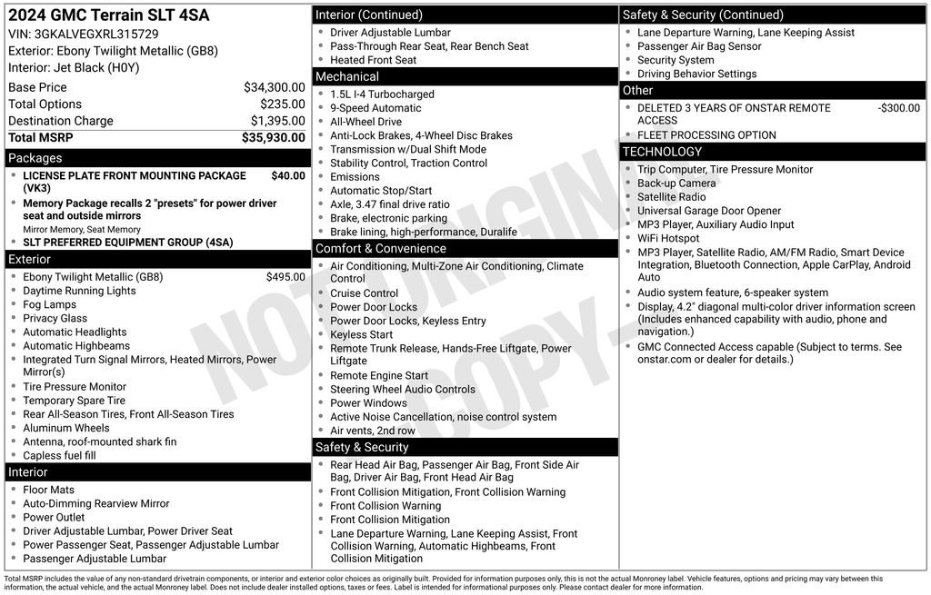 Used 2024 GMC Terrain SLT AWD/4WD image 3