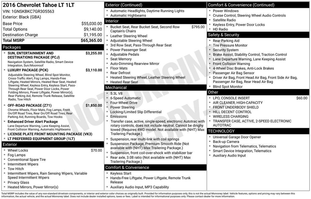 Used 2016 Chevrolet Tahoe LT AWD/4WD image 33