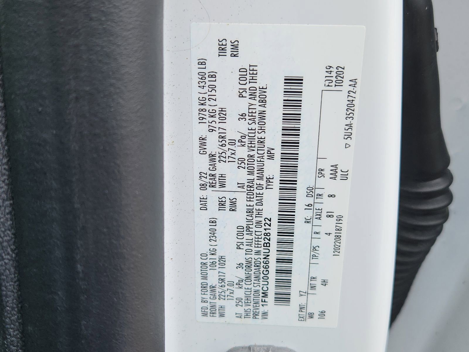Used 2022 Ford Escape SE FWD image 19