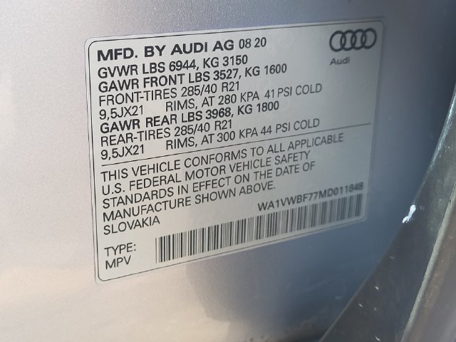Used 2021 Audi SQ7 Prestige w/ Prestige Package AWD/4WD image 31