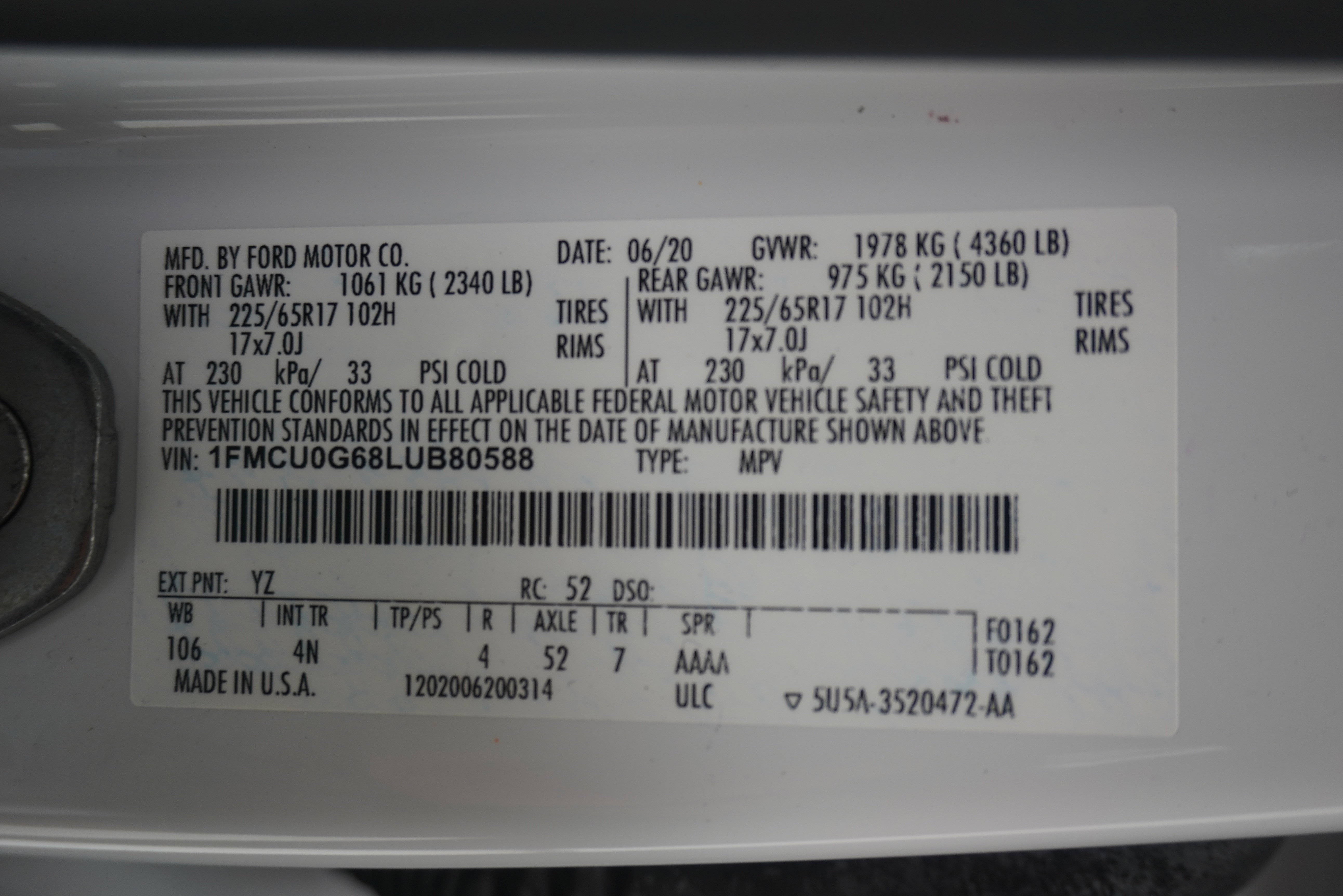 Used 2020 Ford Escape SE FWD image 29