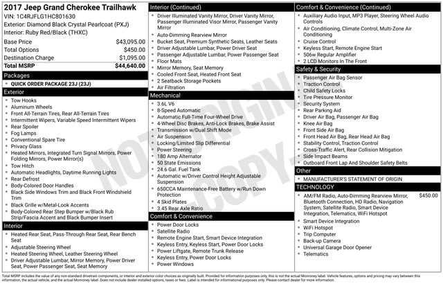 Used 2017 Jeep Grand Cherokee Trailhawk image 31