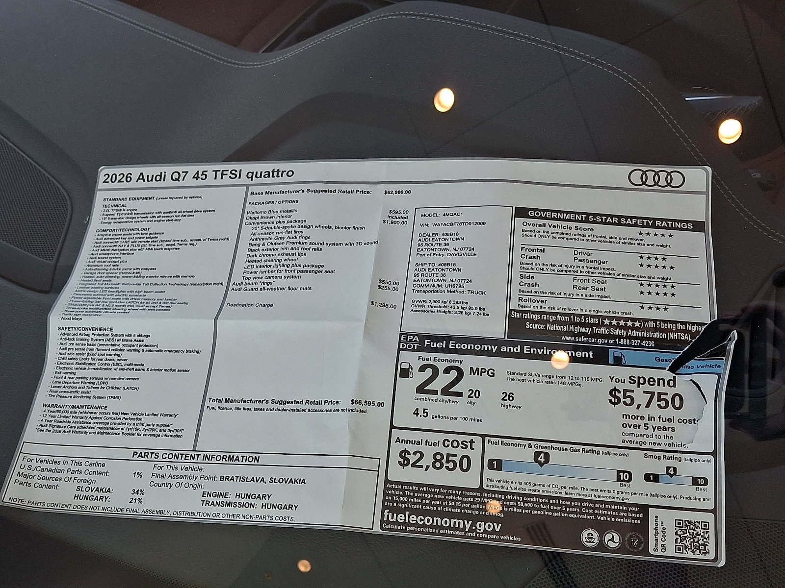 New 2026 Audi Q7 2.0T Premium AWD/4WD image 19