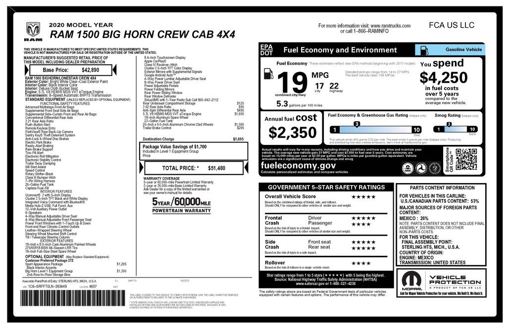 Used 2020 RAM 1500 Big Horn AWD/4WD image 4