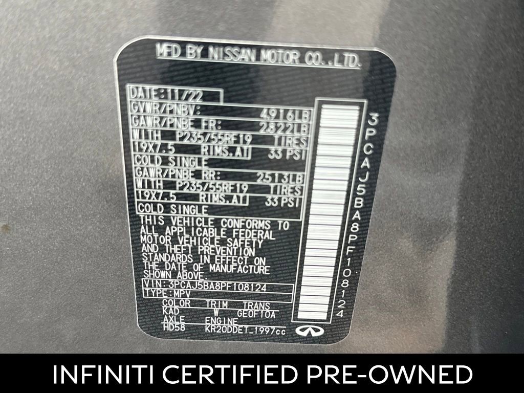 Certified 2023 INFINITI QX50 Luxe image 27