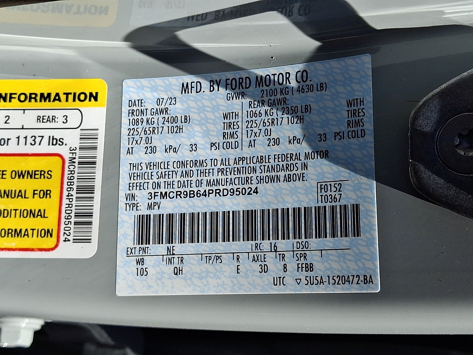Certified 2023 Ford Bronco Sport Big Bend w/ Convenience Package AWD/4WD image 27