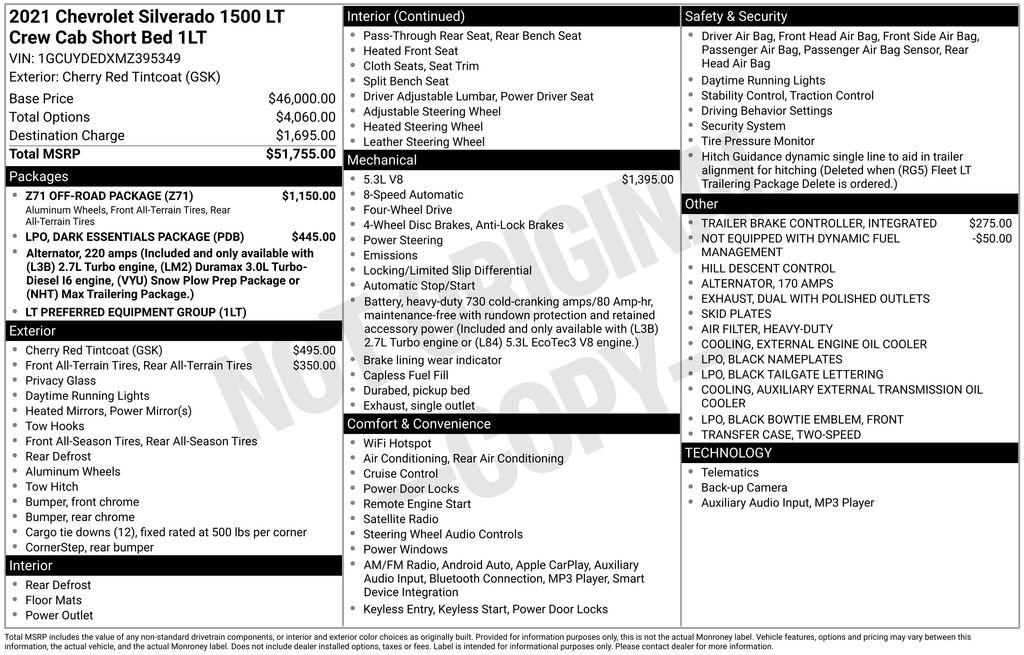 Used 2021 Chevrolet Silverado 1500 LT w/ Z71 Off-Road Package image 50