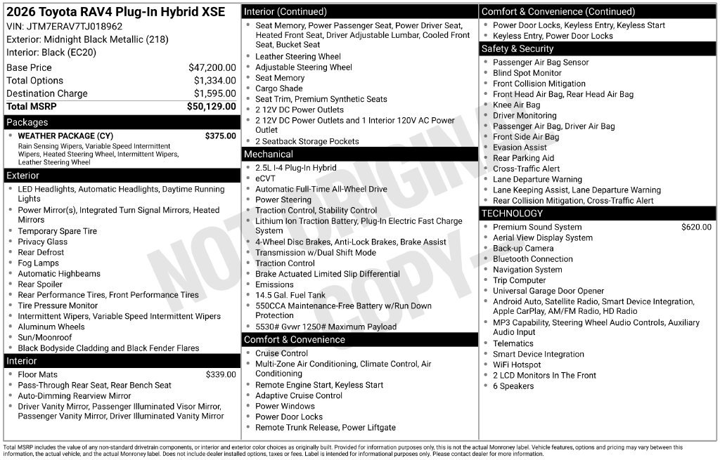 Used 2026 Toyota RAV4 XSE w/ Weather Package AWD/4WD image 35