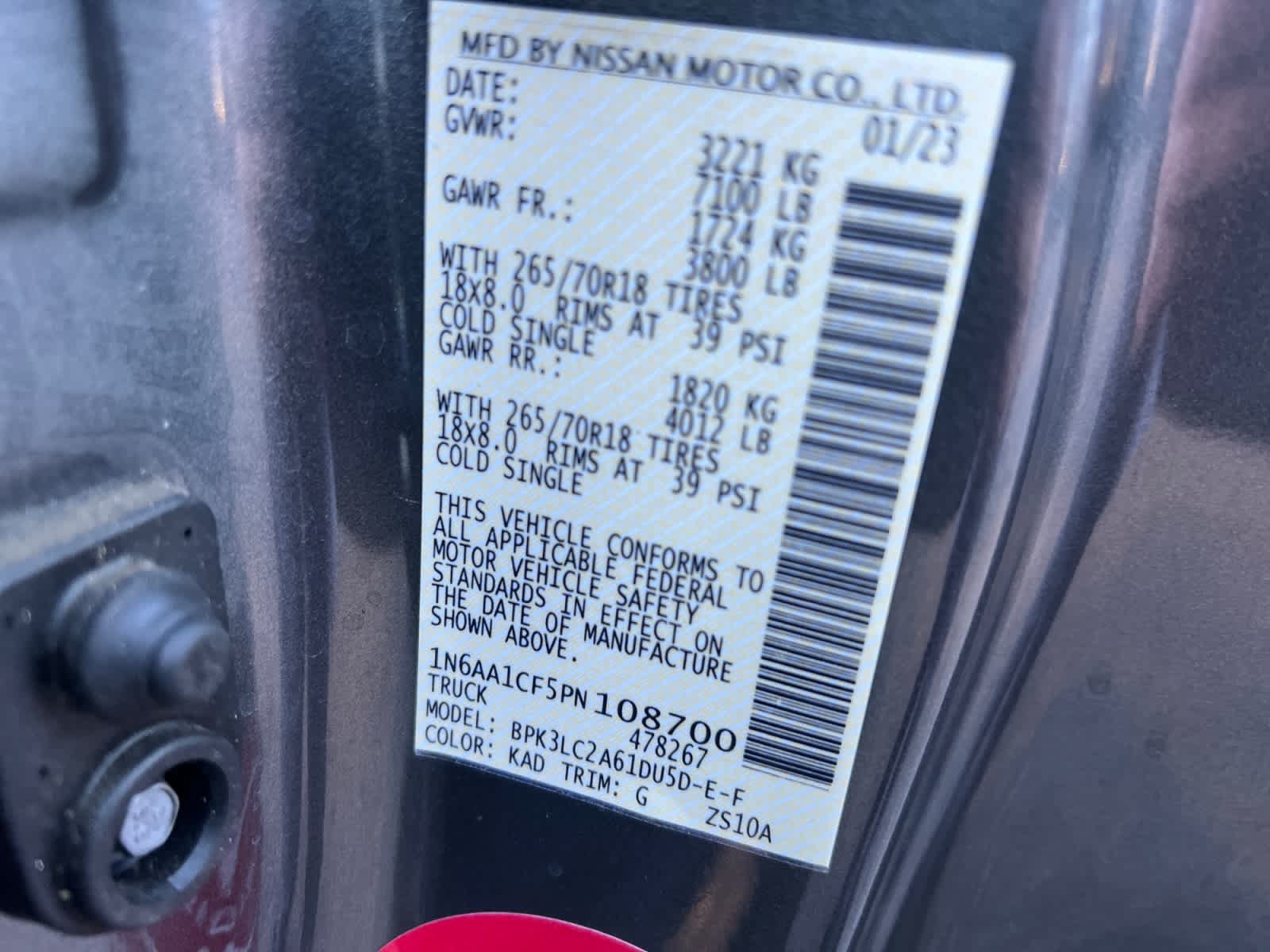 Certified 2023 Nissan Titan SV w/ SV Utility Package RWD image 17