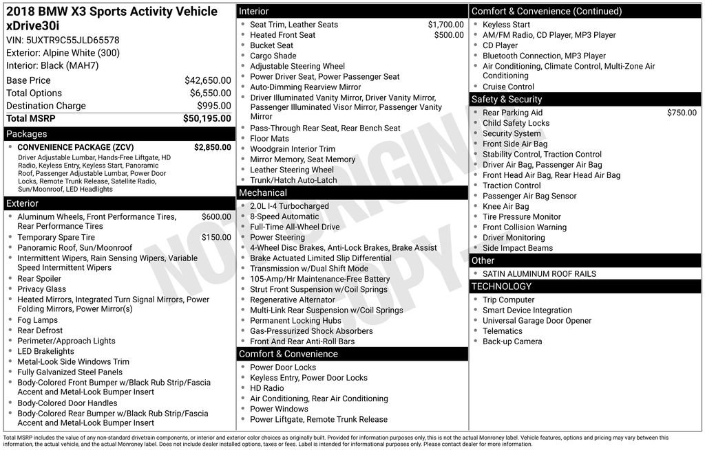 Used 2018 BMW X3 xDrive30i image 6