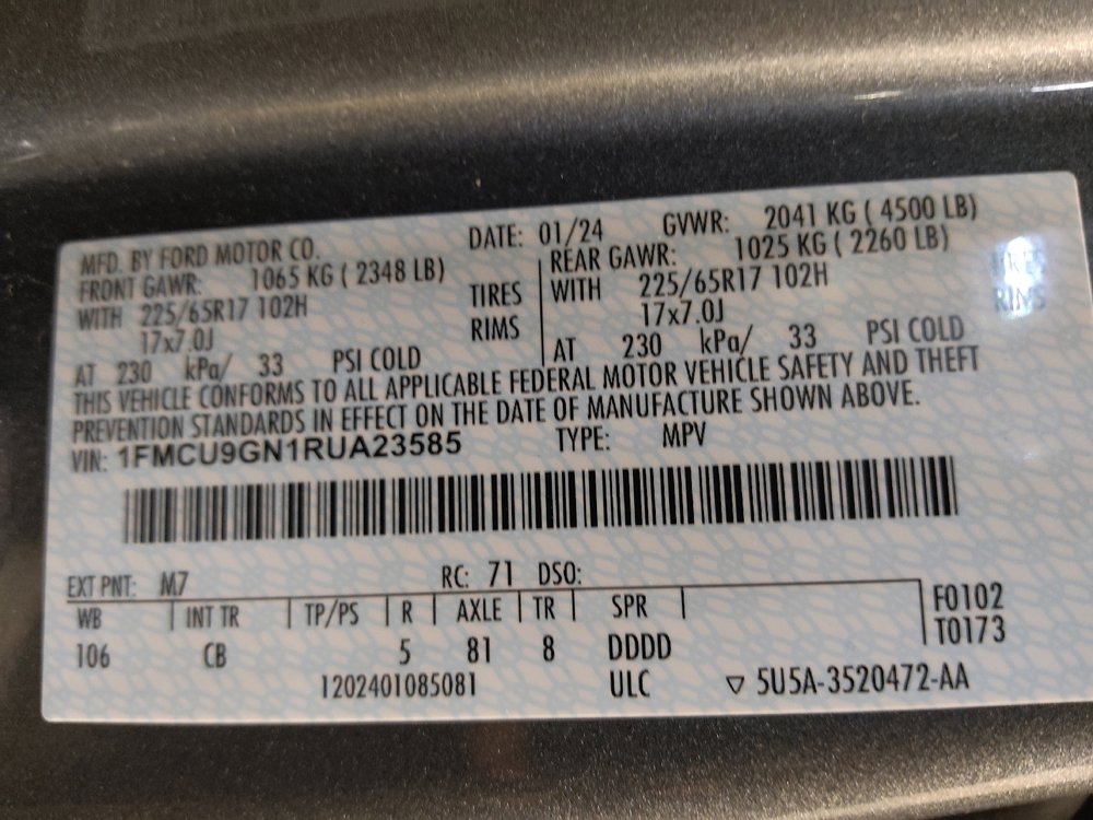 Used 2024 Ford Escape Active w/ Tech Pack #1 image 33