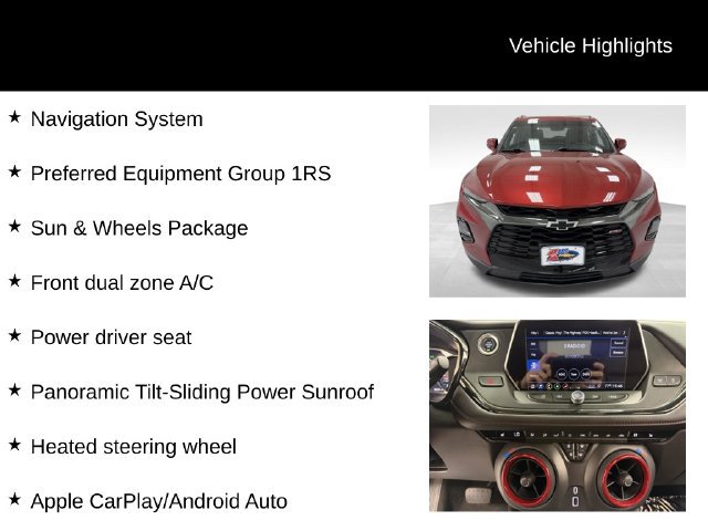Certified 2019 Chevrolet Blazer RS w/ Sun and Wheels Package AWD/4WD image 16