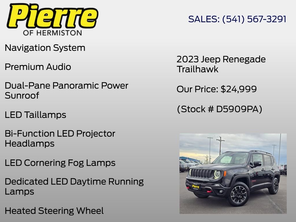 Used 2023 Jeep Renegade Trailhawk w/ Sun/Sound Group AWD/4WD image 18