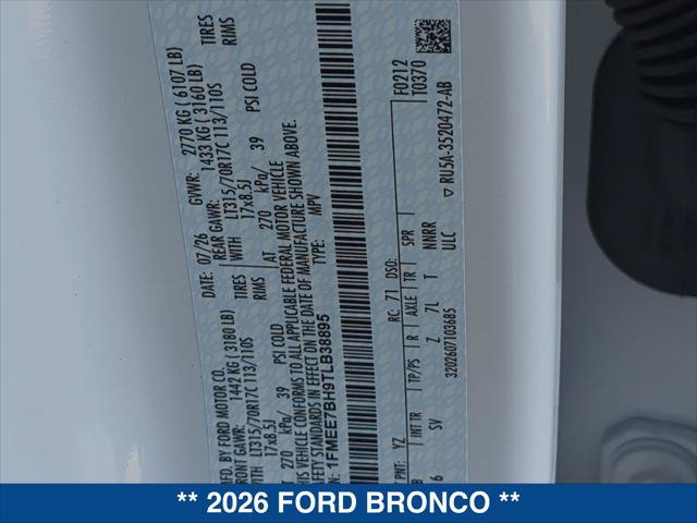 New 2026 Ford Bronco Big Bend w/ Black Diamond Package AWD/4WD image 21