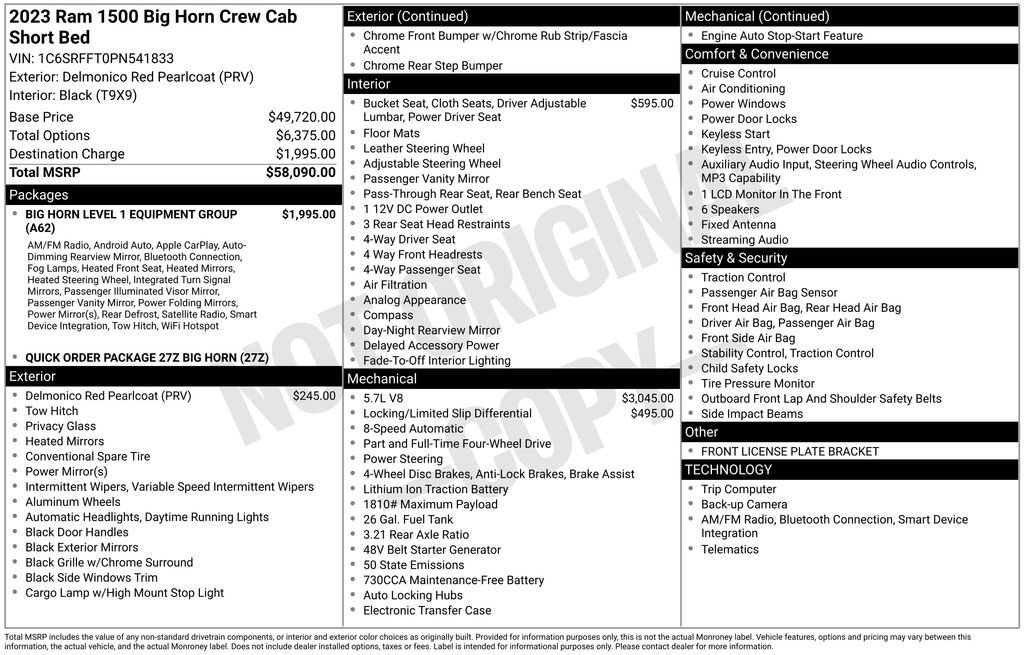 Used 2023 RAM 1500 Big Horn AWD/4WD image 31