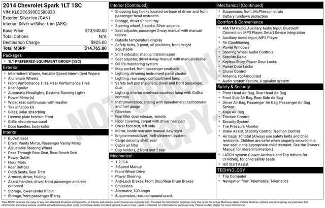 Used 2014 Chevrolet Spark LT image 7