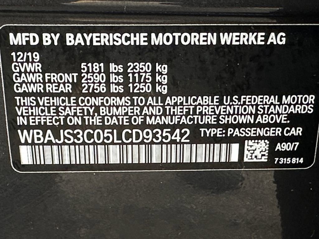 Used 2020 BMW 540i xDrive w/ Premium Package AWD/4WD image 31