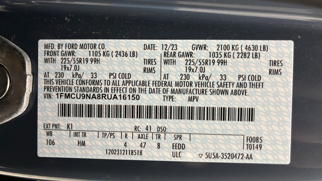 Used 2024 Ford Escape ST-Line Select w/ Tech Pack #2 AWD/4WD image 27