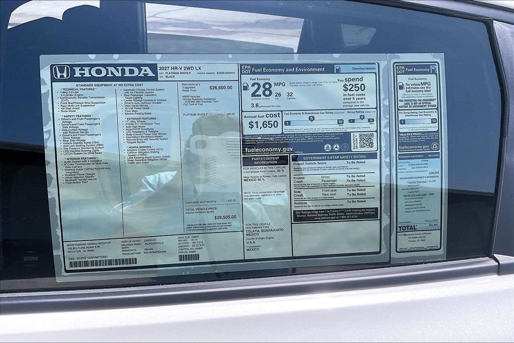 New 2027 Honda HR-V LX image 13