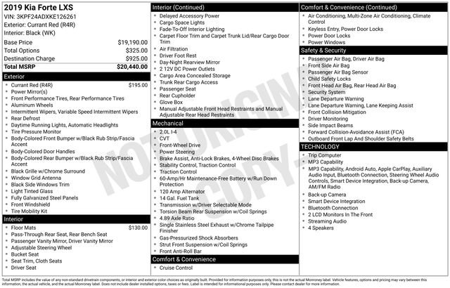 Used 2019 Kia Forte LXS FWD image 23