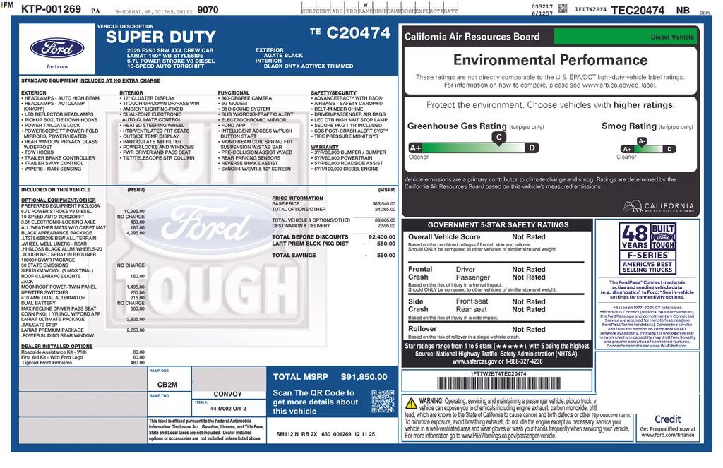 New 2026 Ford F250 Lariat w/ Black Appearance Package AWD/4WD image 23